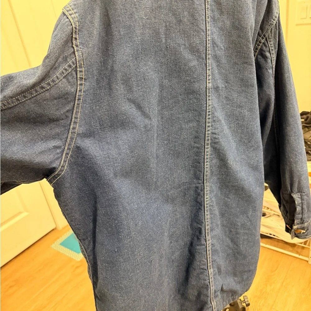 Vintage Big Smith Denim Chore Jacket Quilted Lined Made in USA Mens 50 XL - Picture 11 of 14